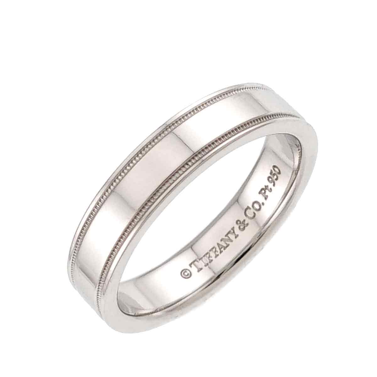 Double Milgrain Ring Platinum Size4.75-5(US)