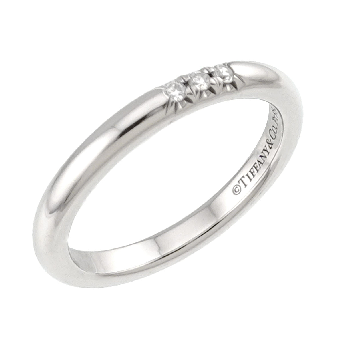 Forever Band Diamond Ring Pt Platinum Size2.75-3(US)