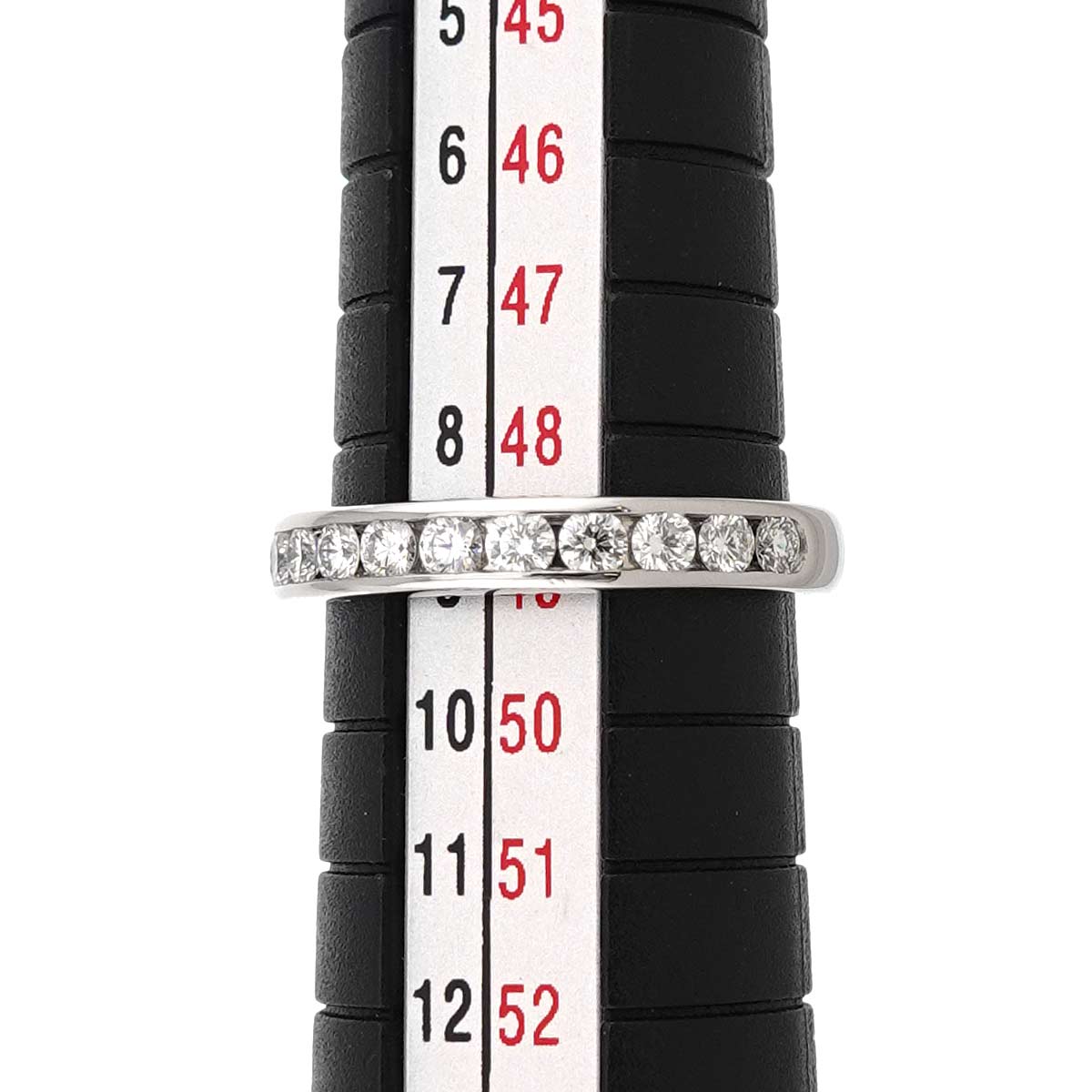 Half Diamond band Ring Platinum Size4.5-4.75(US)