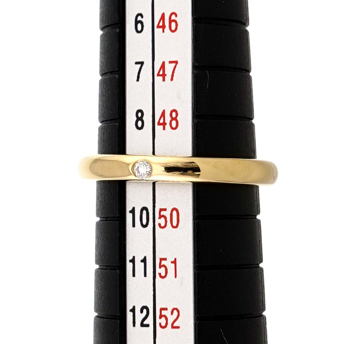 Stacking Diamond 1P Ring 18K Yellow Gold 750 Size4.75-5(US)