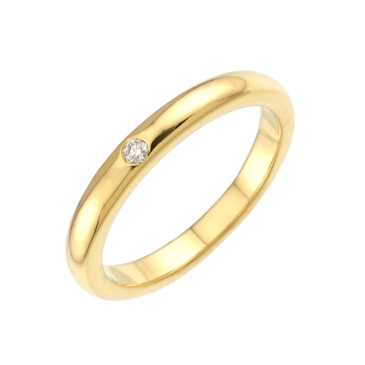 Stacking Diamond 1P Ring 18K Yellow Gold 750 Size4.75-5(US)