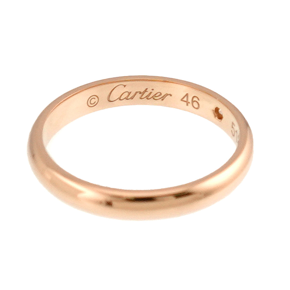 Classic Diamond 1P Ring 18K Pink Gold 750 Size46 3.75(US)