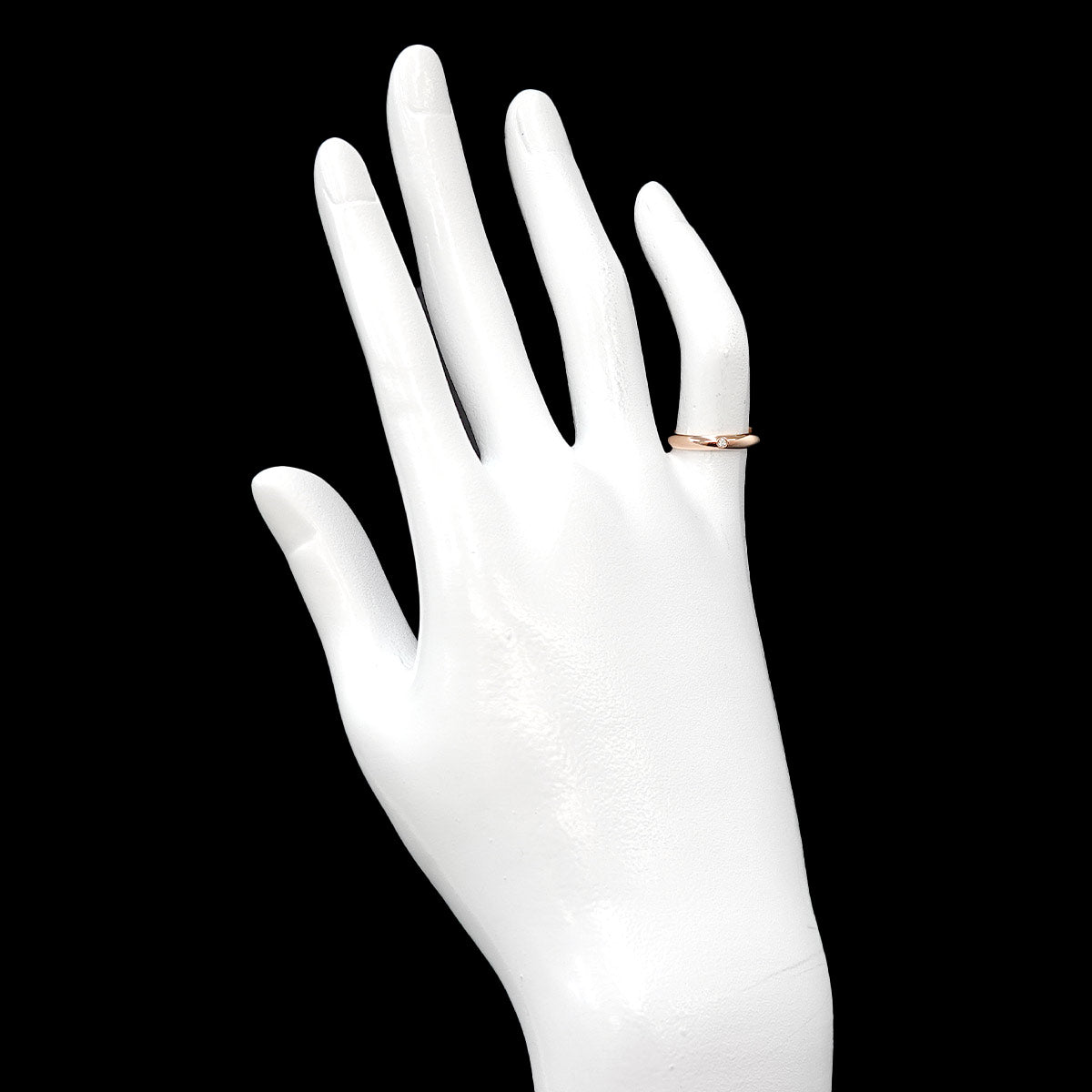Classic Diamond 1P Ring 18K Pink Gold 750 Size46 3.75(US)