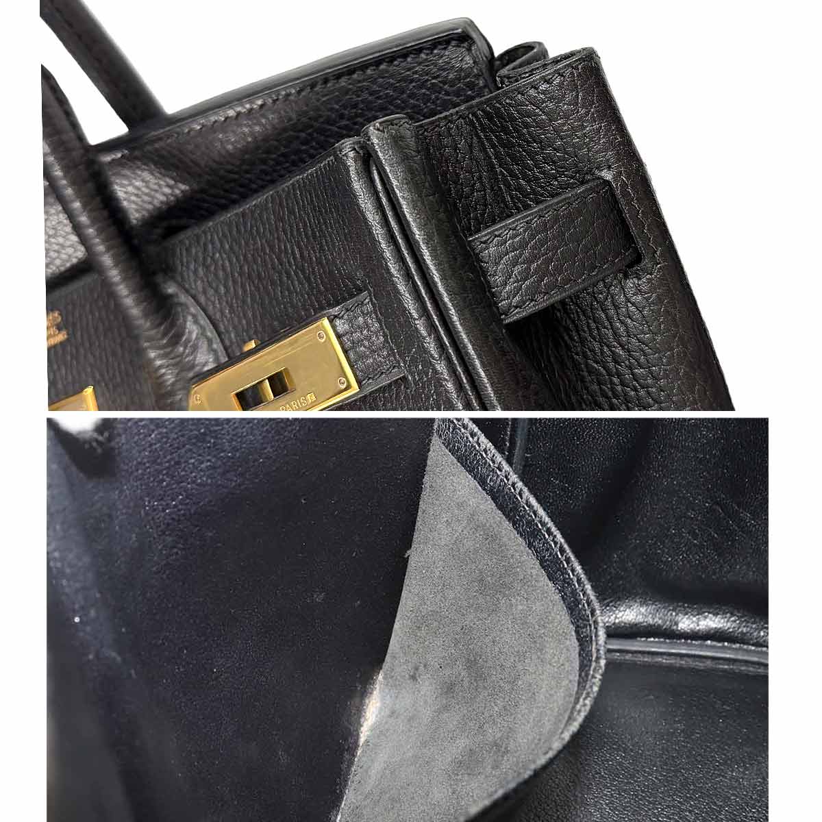 Birkin 30 Hand Bag Ardennes Black Purse