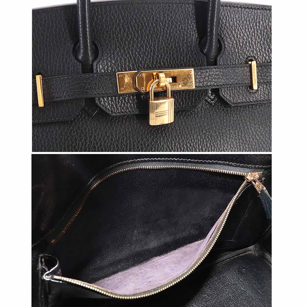 Birkin 30 Hand Bag Ardennes Black Purse