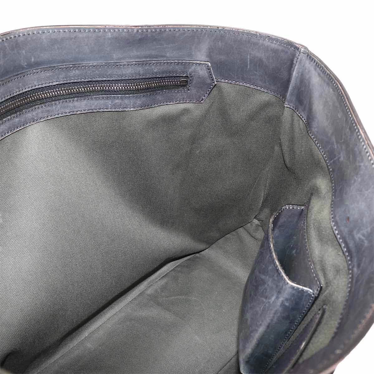 Calligraphy Toujours Tote Bag Venezia Leather Grey Purse