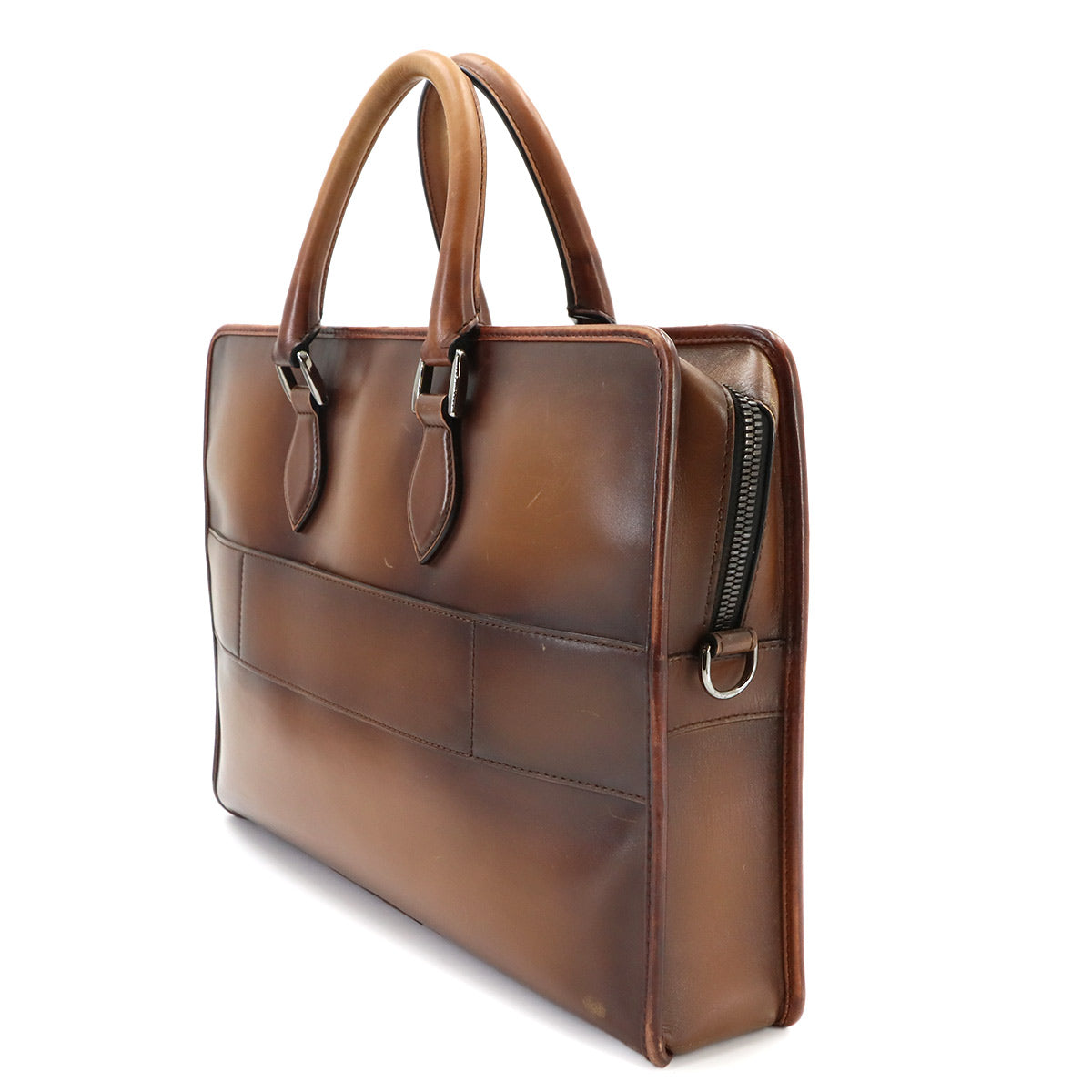 Un Jour Briefcase Business Bag Venezia Leather Cacao intenso