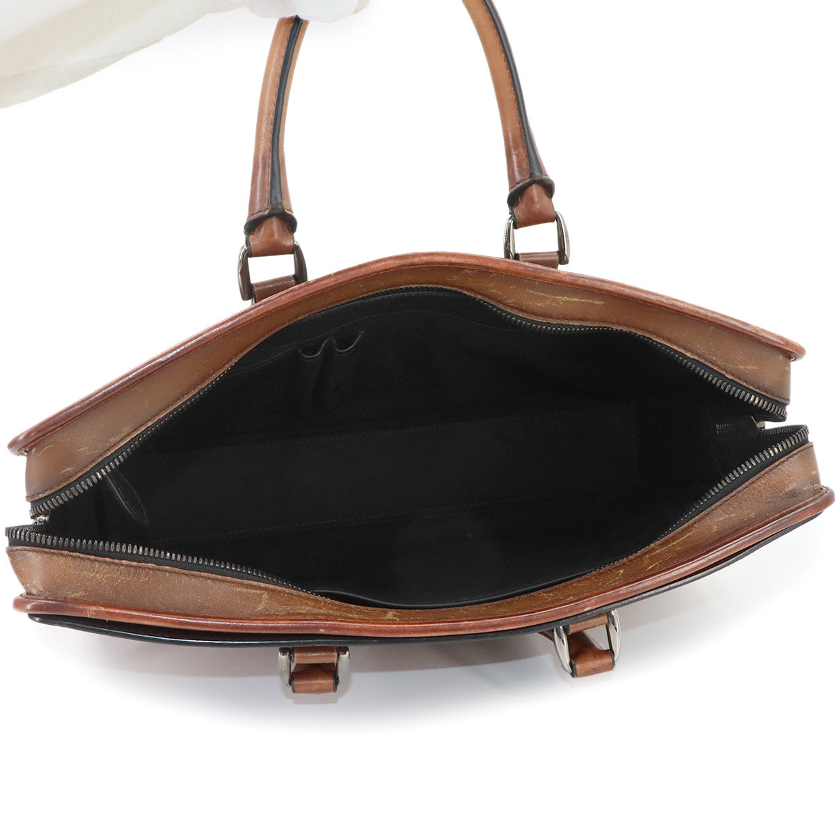 Un Jour Briefcase Business Bag Venezia Leather Cacao intenso