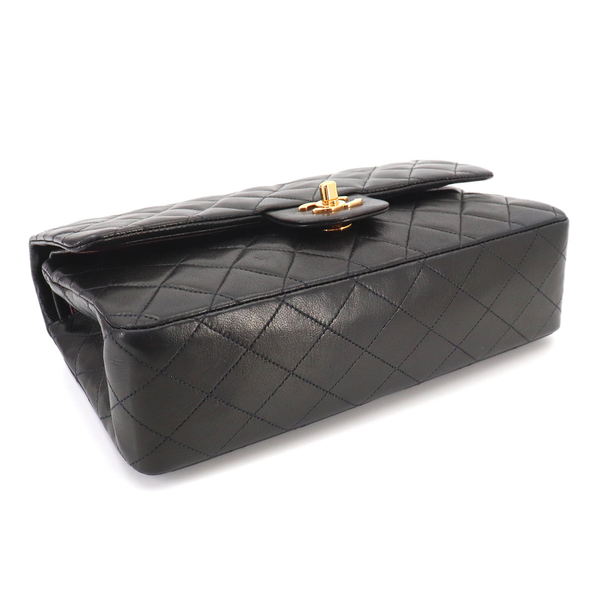Matelasse 25 Chain Shoulder Bag Leather Black A01112 Vintage