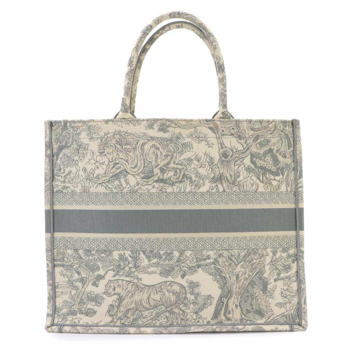 Toile De Jouy Book Tote Large Bag Canvas Gray M1286ZTDT