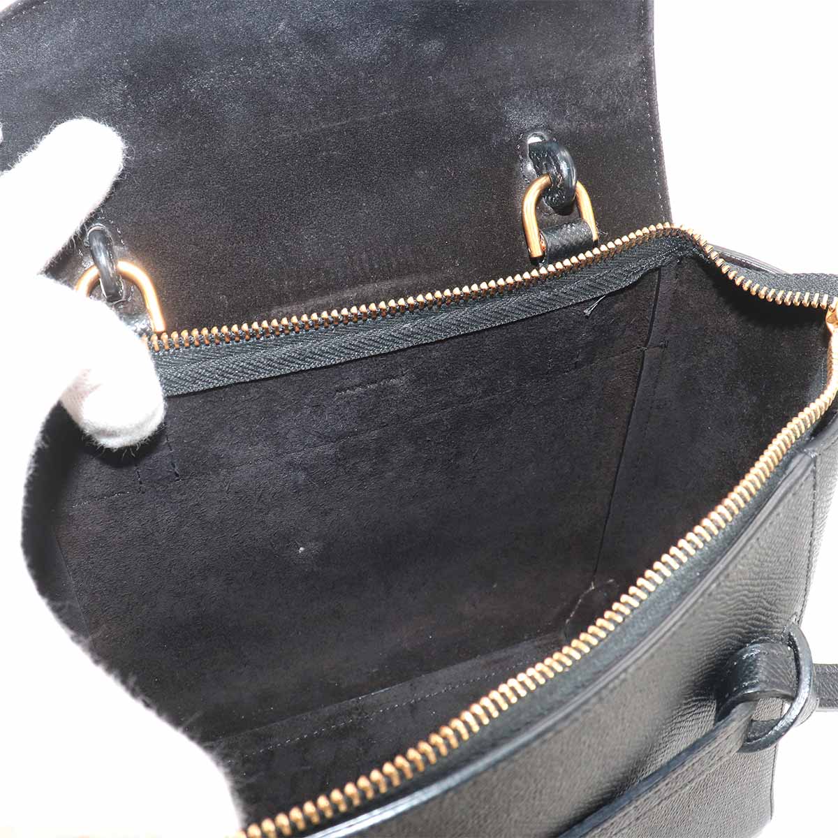 Belt Bag Nano Hand Shoulder Bag Leather Black 189003
