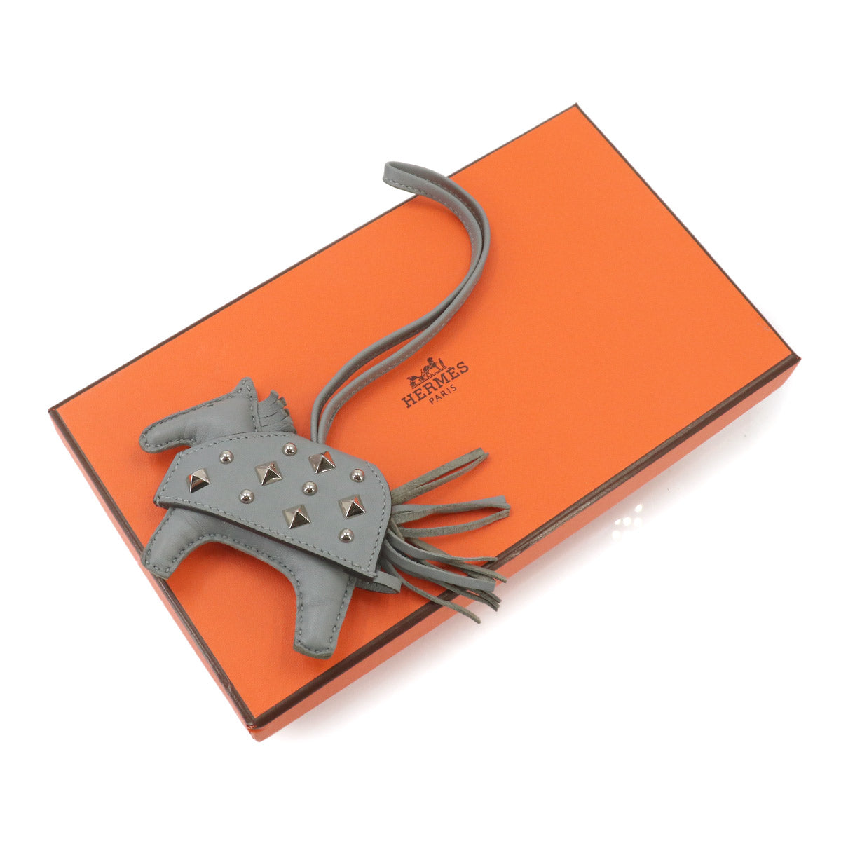 Rodeo Robeo Rock PM Bag Charm Agneau Milo Gris Pantin