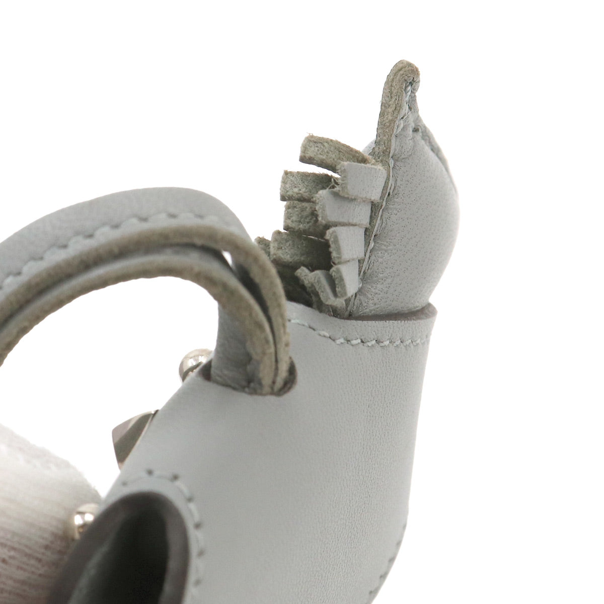 Rodeo Robeo Rock PM Bag Charm Agneau Milo Gris Pantin
