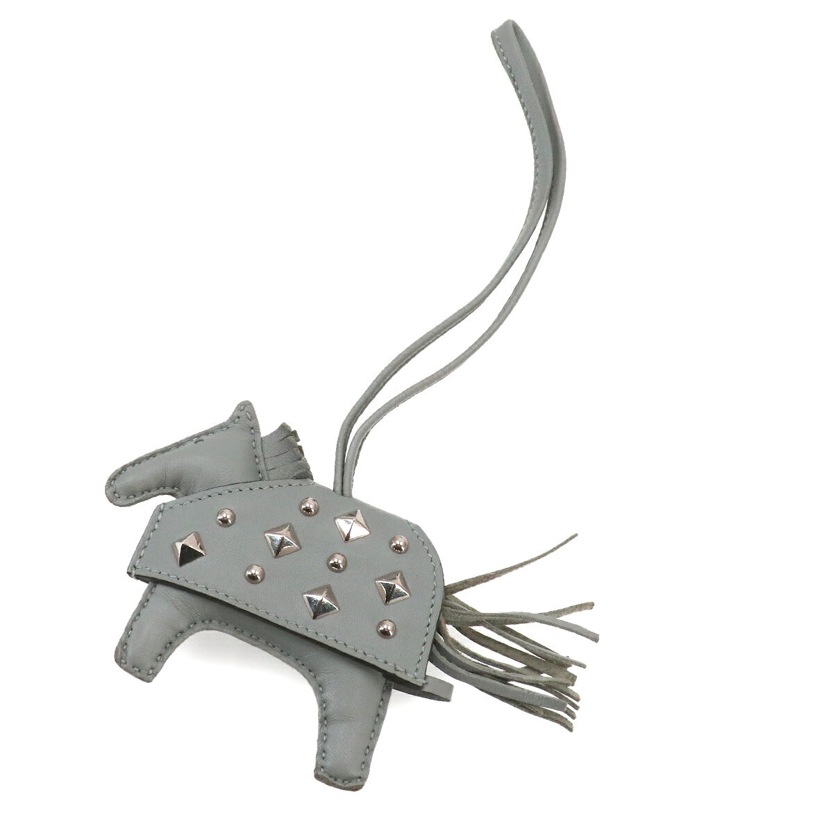 Rodeo Robeo Rock PM Bag Charm Agneau Milo Gris Pantin
