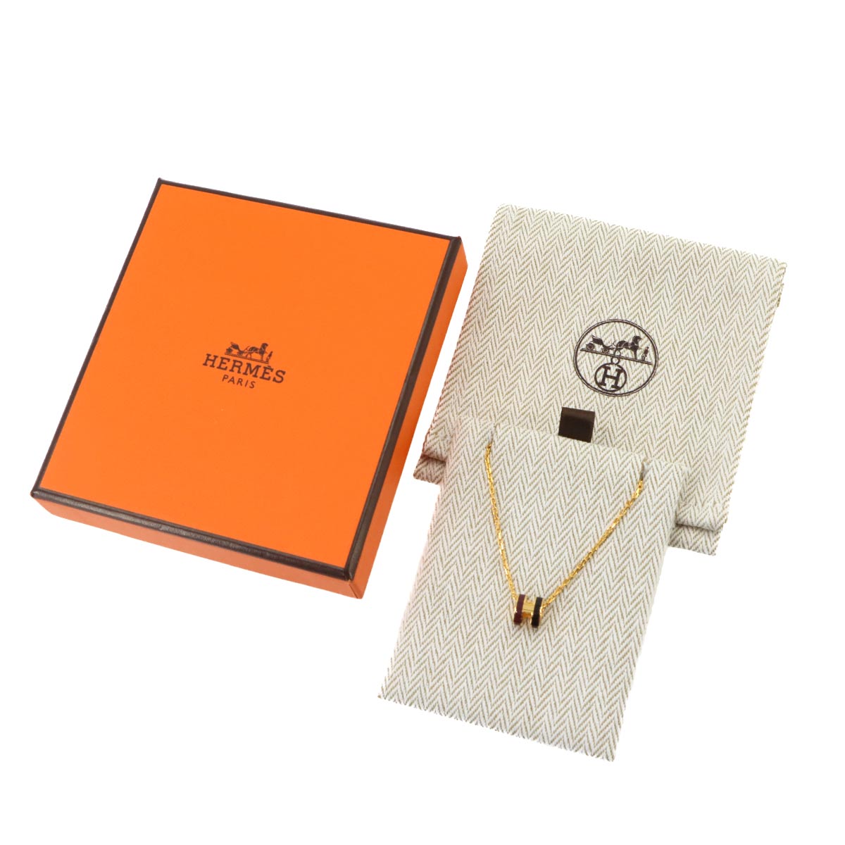 Mini Pop H Rocabar Necklace Gold Black Bordeaux Accessory