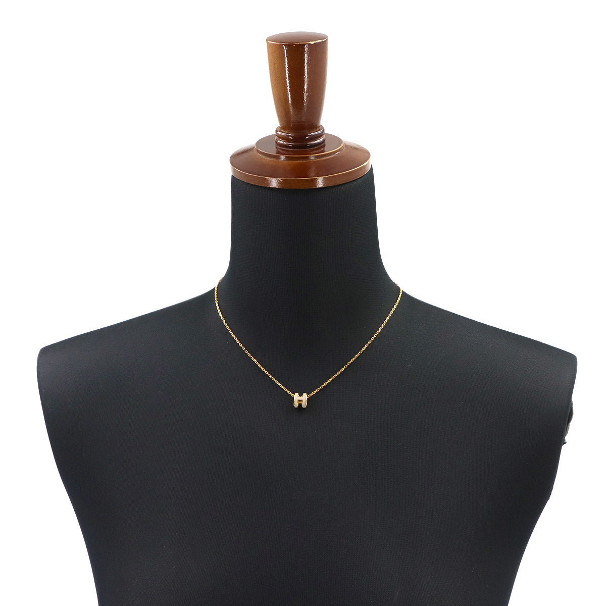 Mini Pop H Chain Necklace Marron grace Gold Accessory