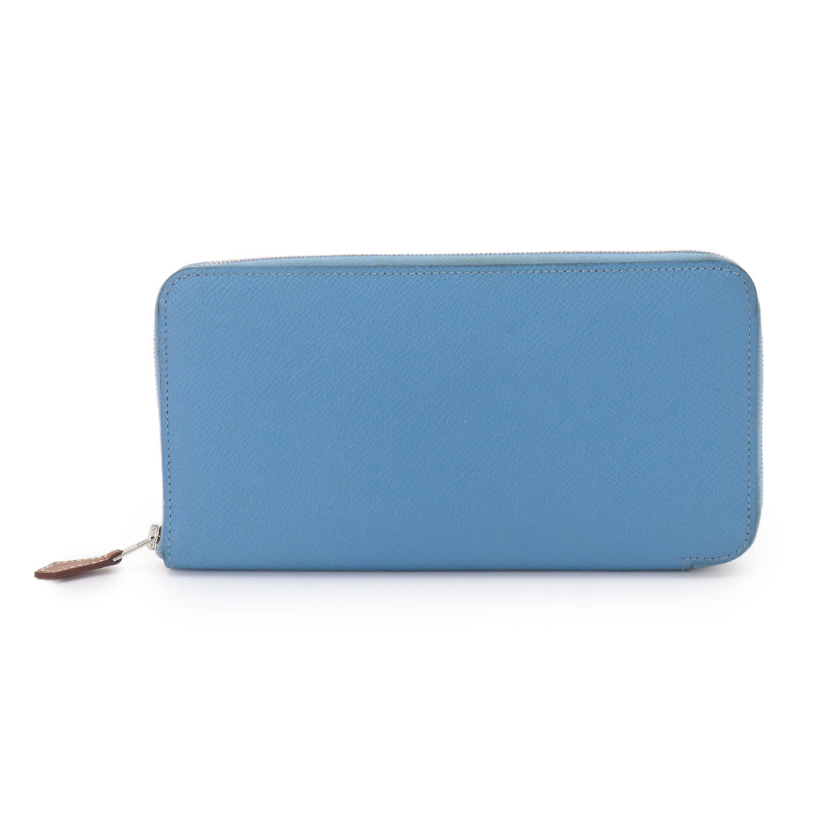 Azapp Long Silkin Wallet Veau Epsom Leather Blue Paradise
