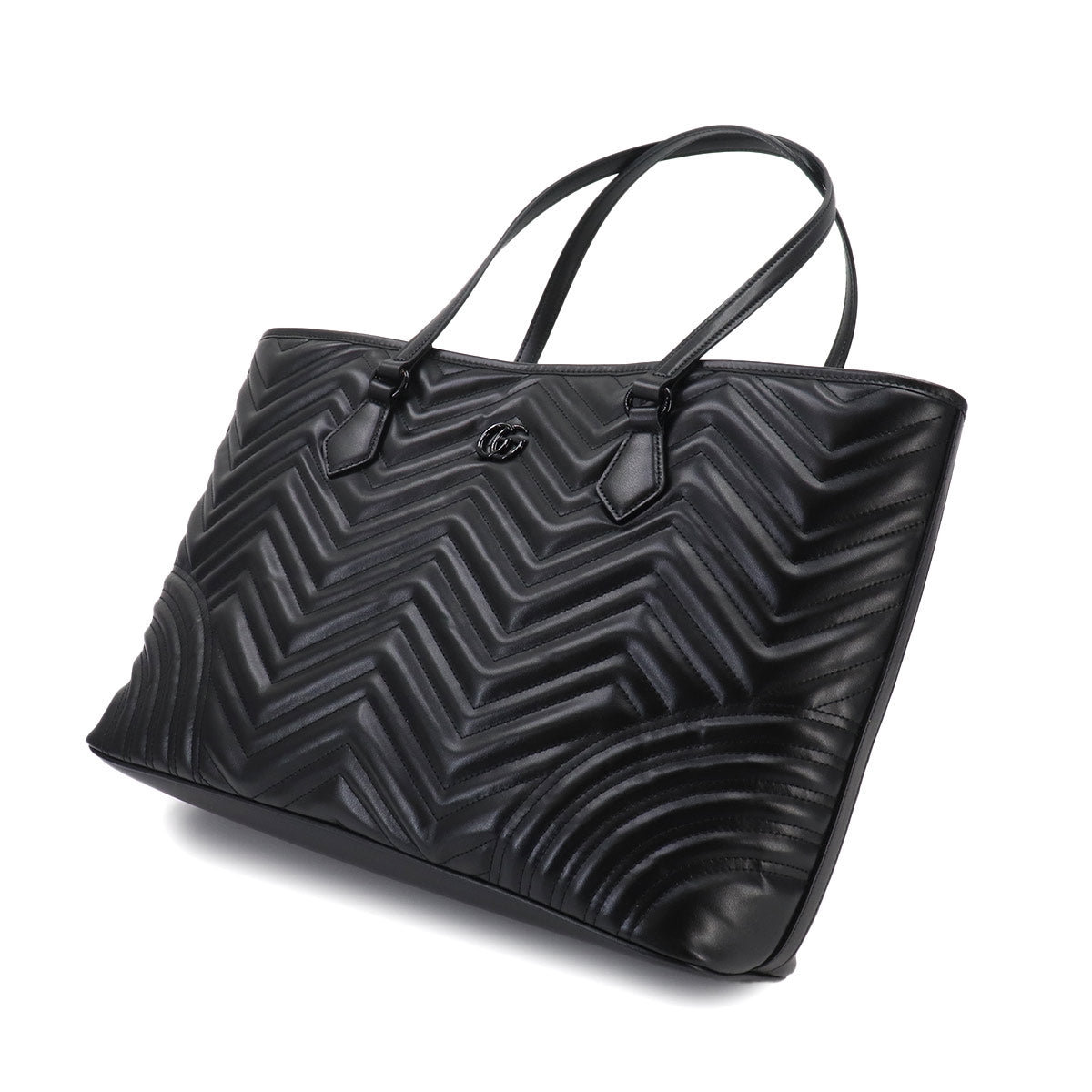 GG Marmont Quilting Large Tote Bag Leather Black 739684 Purse