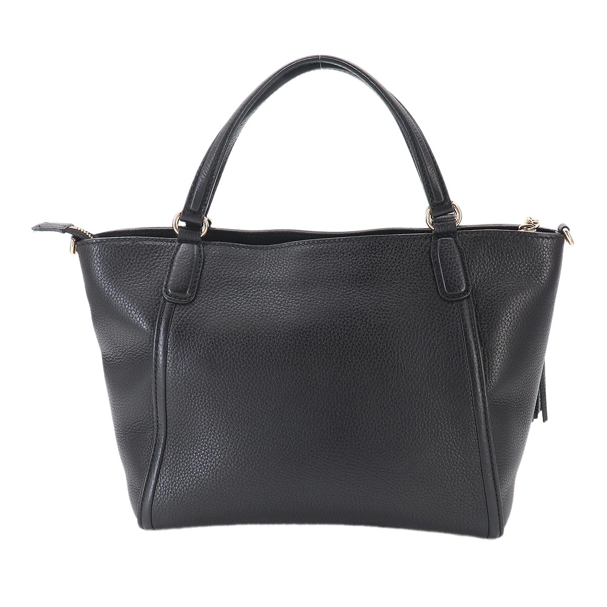 Soho Interlocking G Tote Shoulder Bag Leather Black 369176