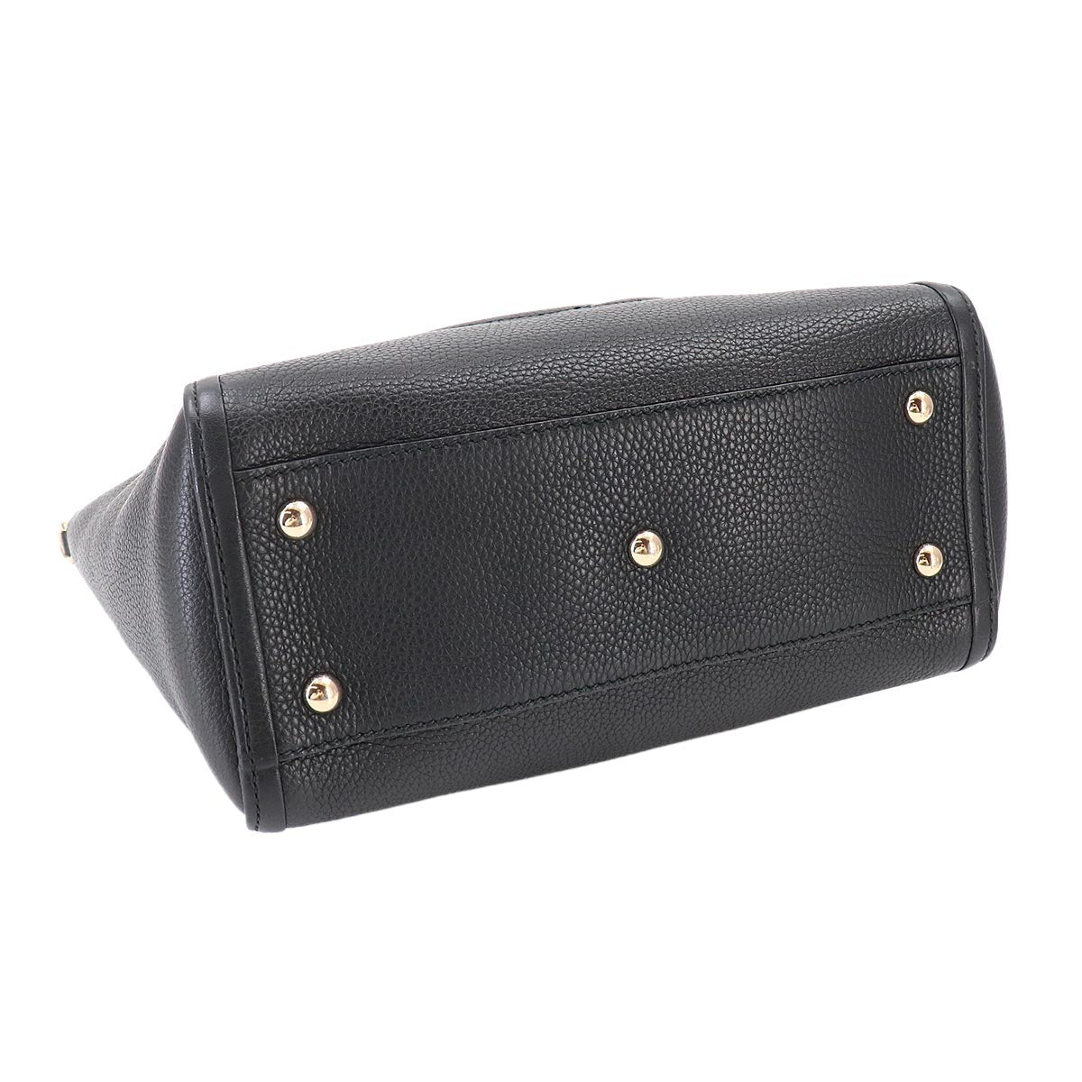 Soho Interlocking G Tote Shoulder Bag Leather Black 369176