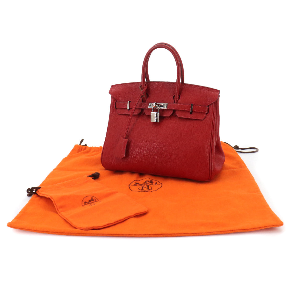 Birkin 25 Veau Togo Rouge vif Hand Bag Purse