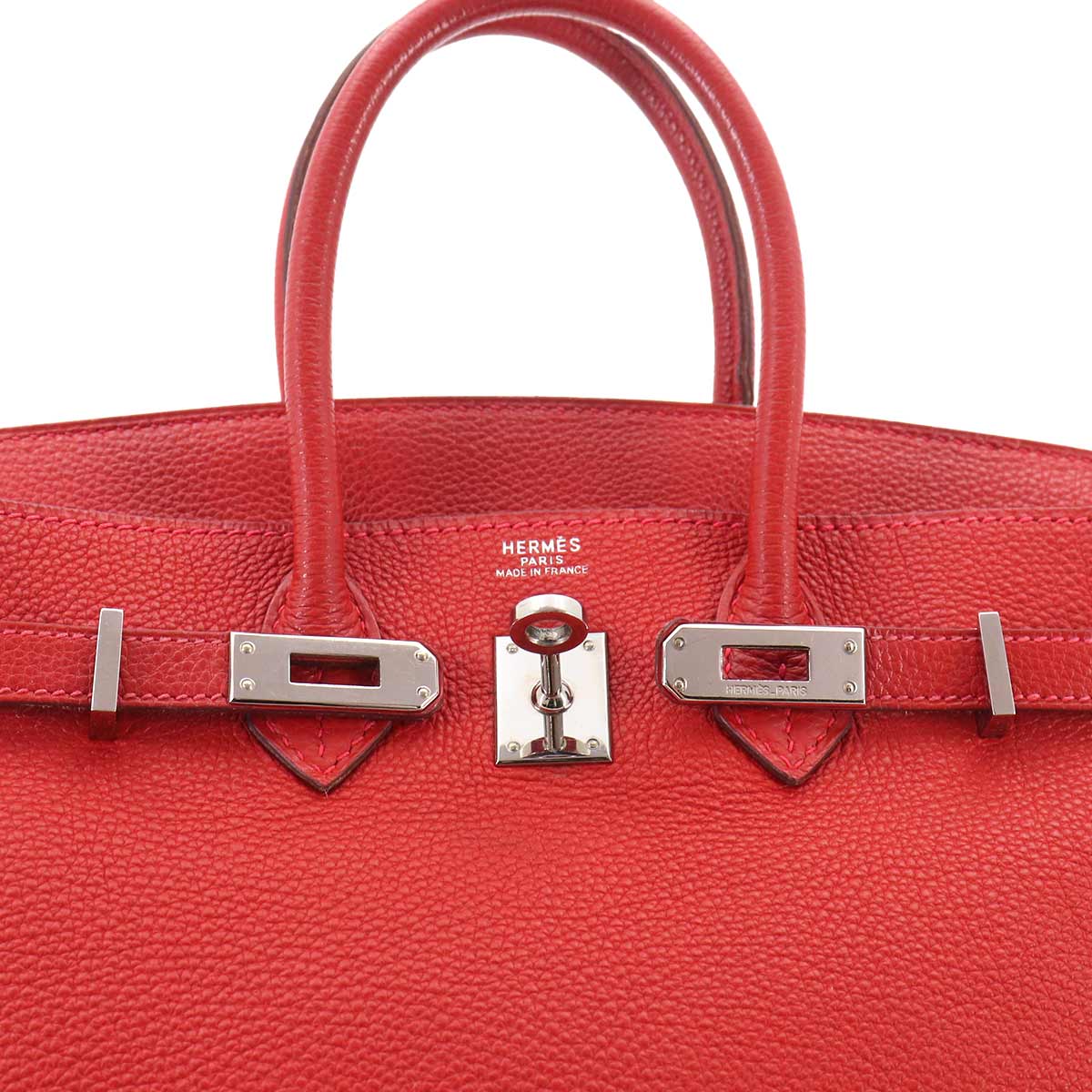 Birkin 25 Veau Togo Rouge vif Hand Bag Purse