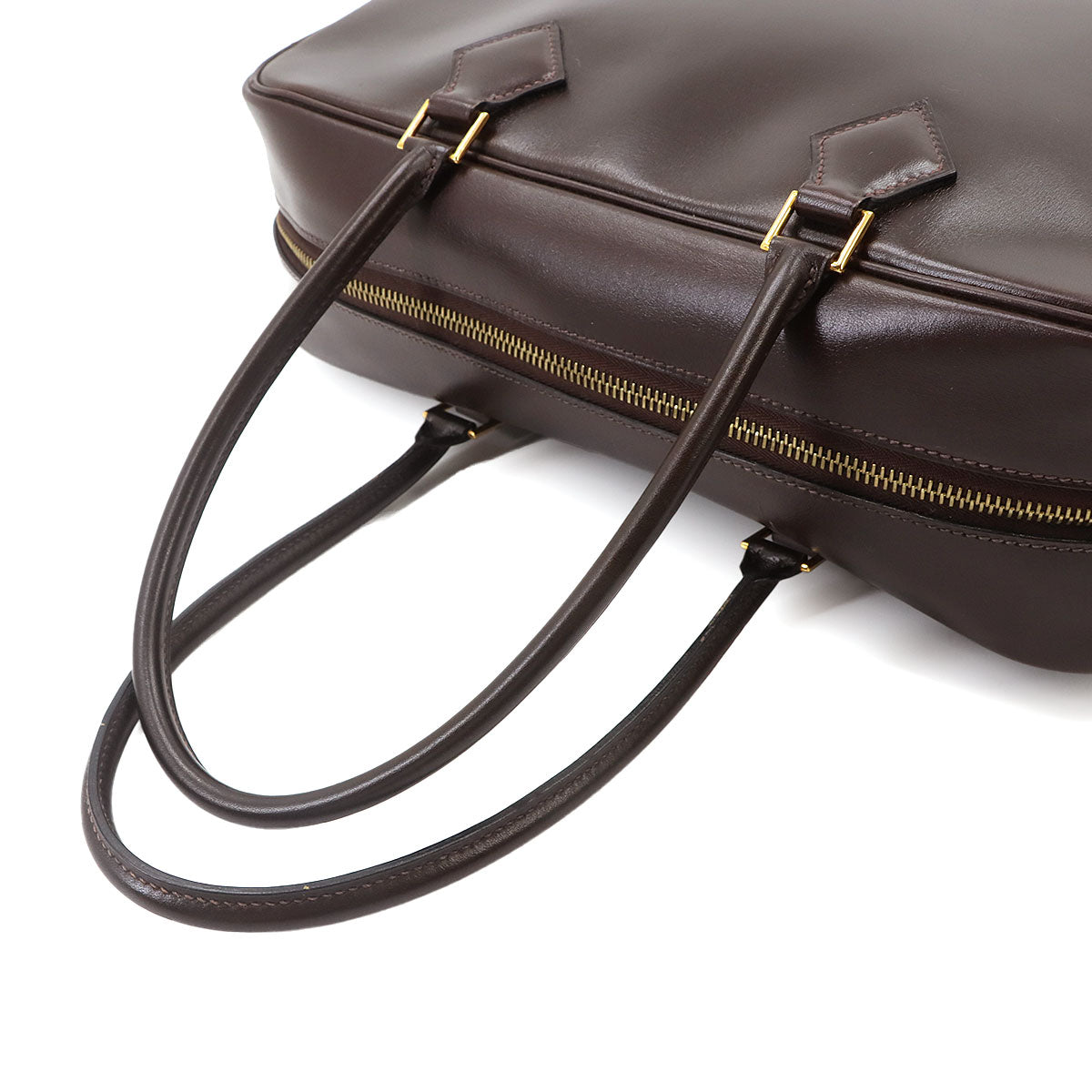 Plume 32 Hand Bag Box calf Ebene Brown Purse