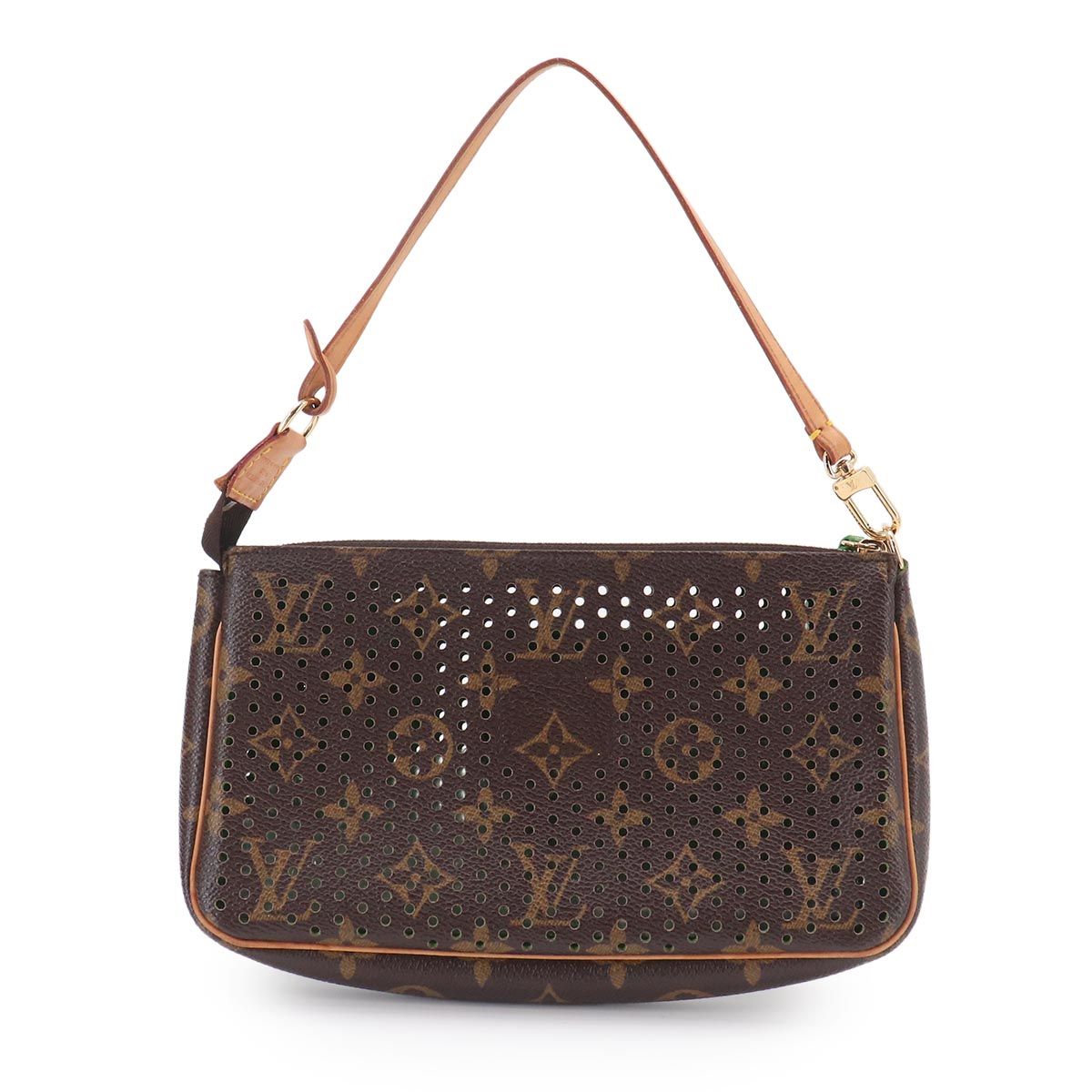 Monogram Perfo Pochette Accessories Hand Bag Vert M95184