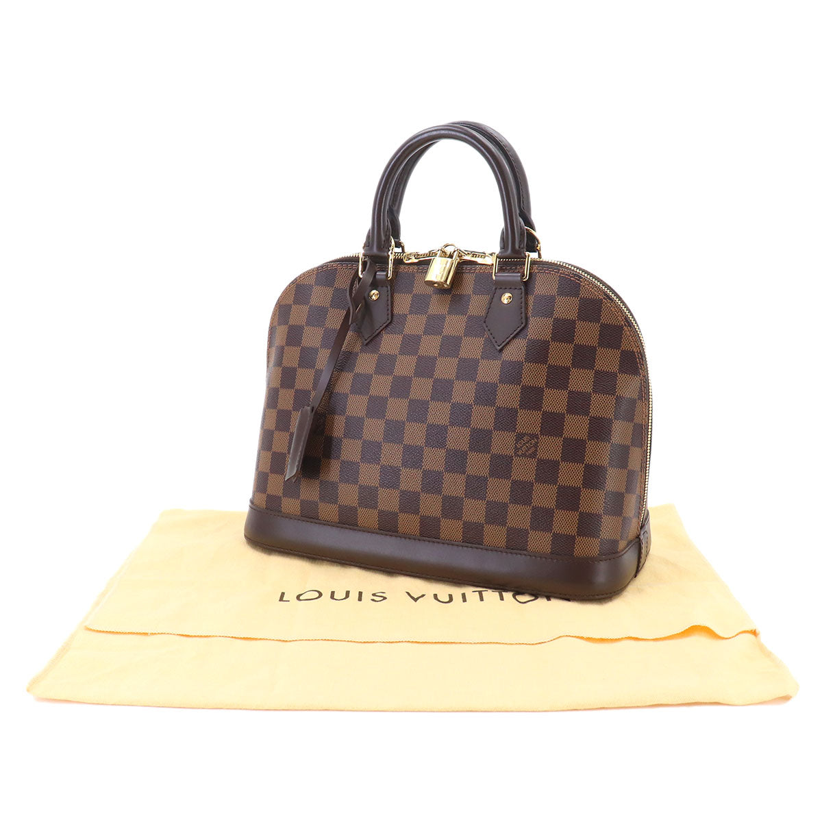 Damier Alma PM Hand Bag Ebene Brown N53151 Purse