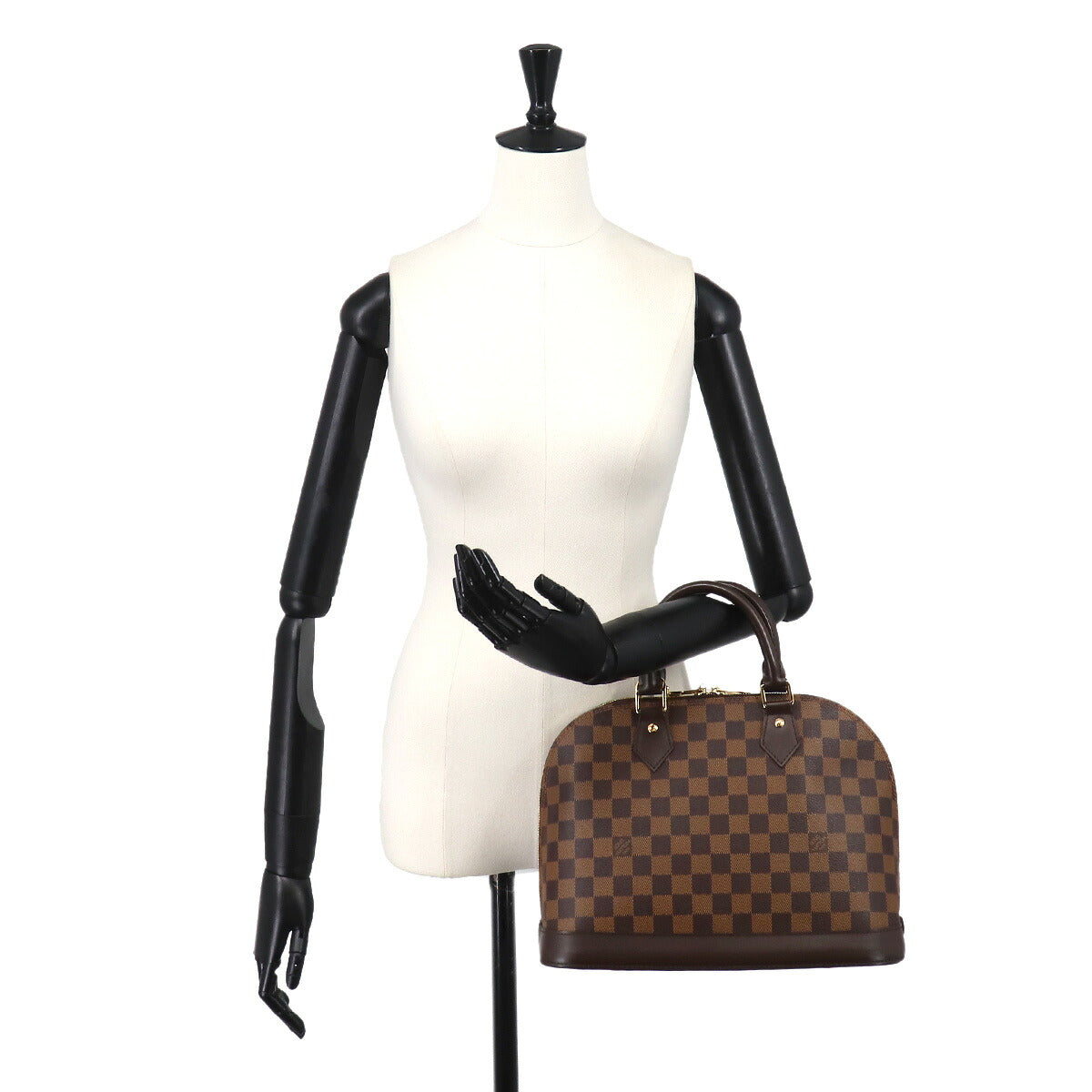 Damier Alma PM Hand Bag Ebene Brown N53151 Purse