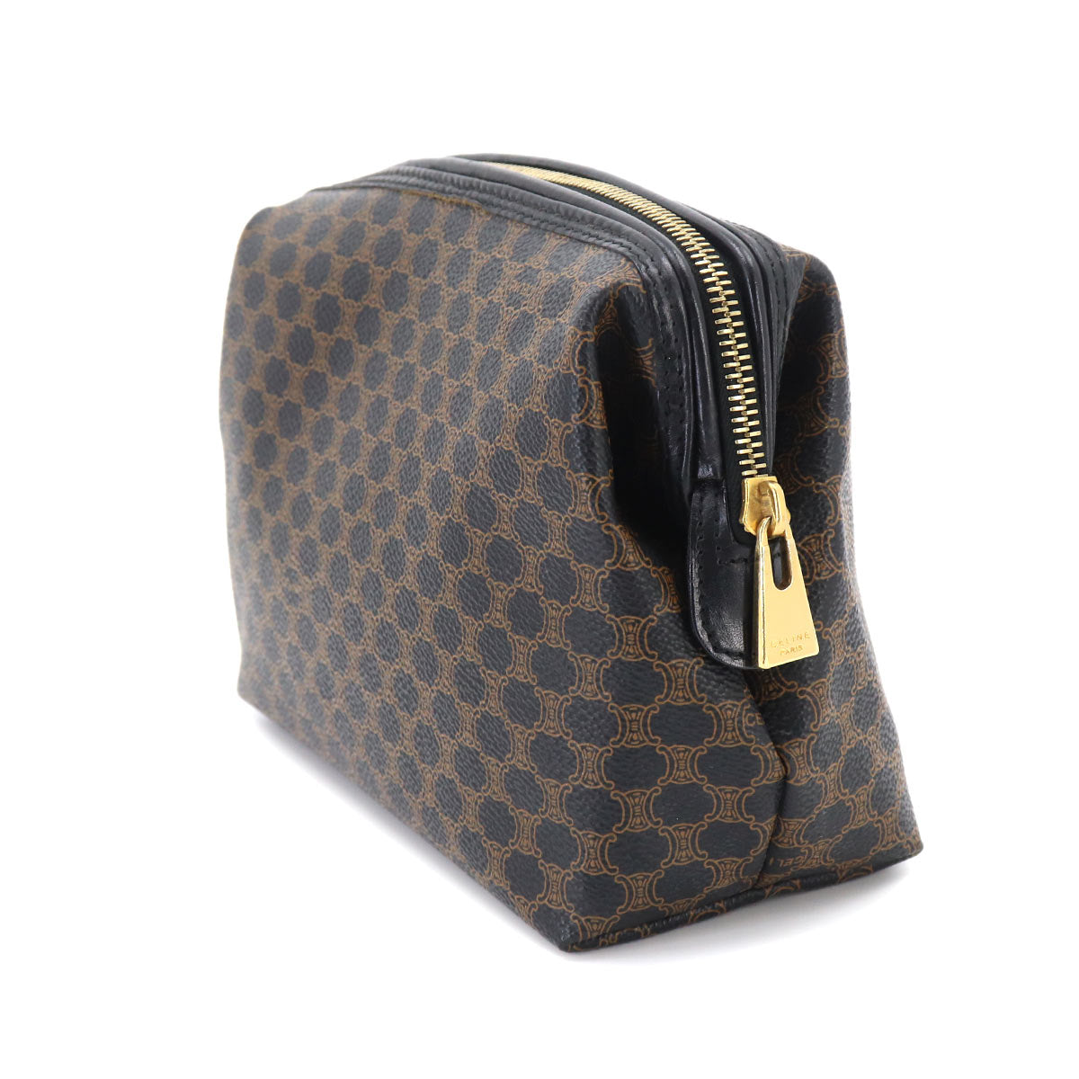 Macadam Pouch PVC Leather Black Vintage Purse
