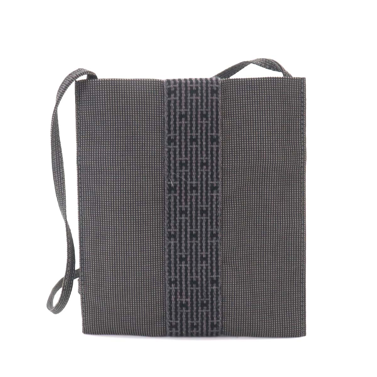 Herline Pochette Shoulder Bag Canvas Gray Purse