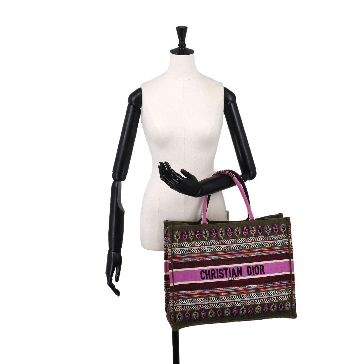Book Tote Bag Large Canvas Botanical pattern Embroidery