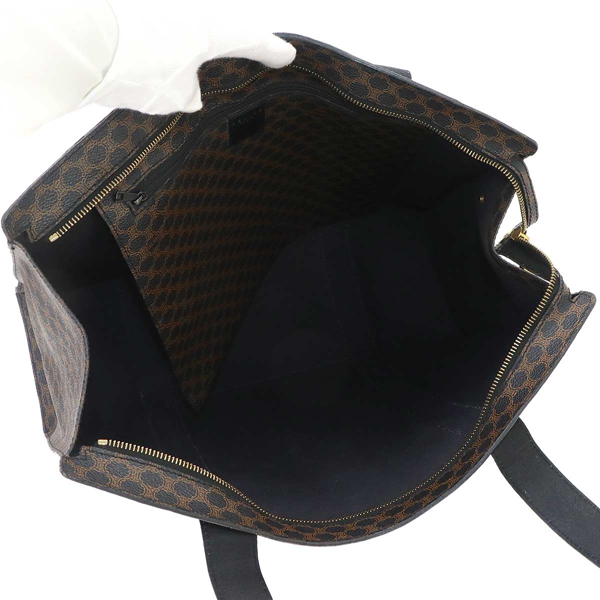 Macadam Tote Bag PVC Leather Black Brown Vintage Purse
