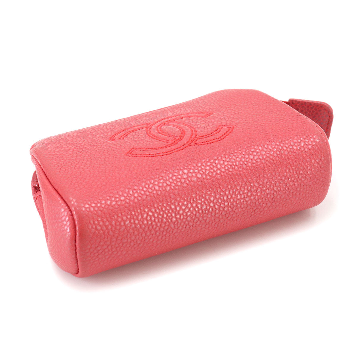Pouch Leather Pink Purse Coco Mark