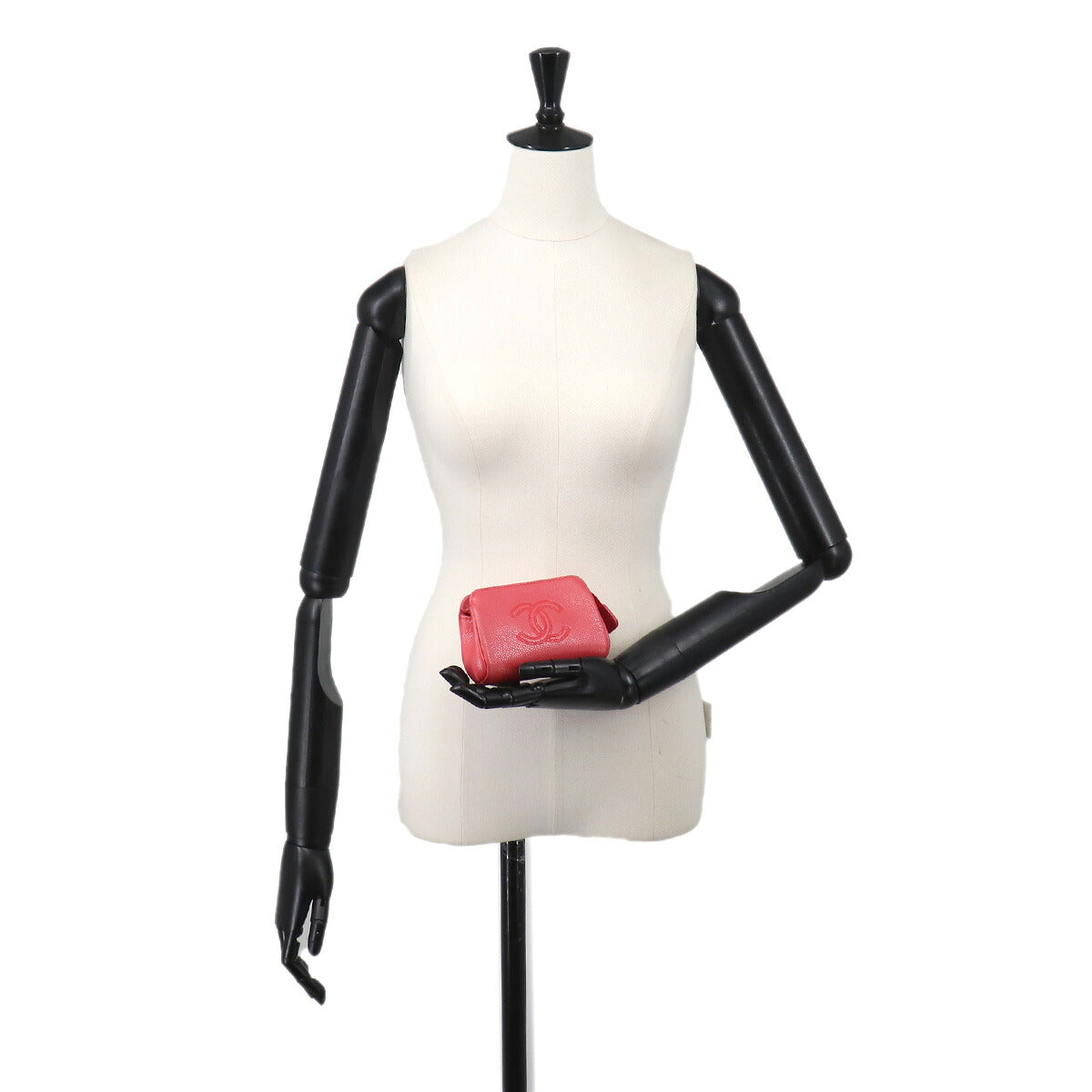 Pouch Leather Pink Purse Coco Mark