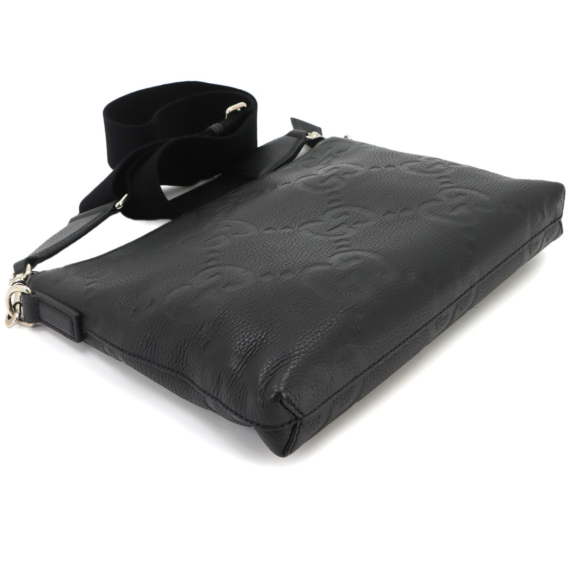 Jumbo GG Shoulder Bag Leather Black 696009 Purse