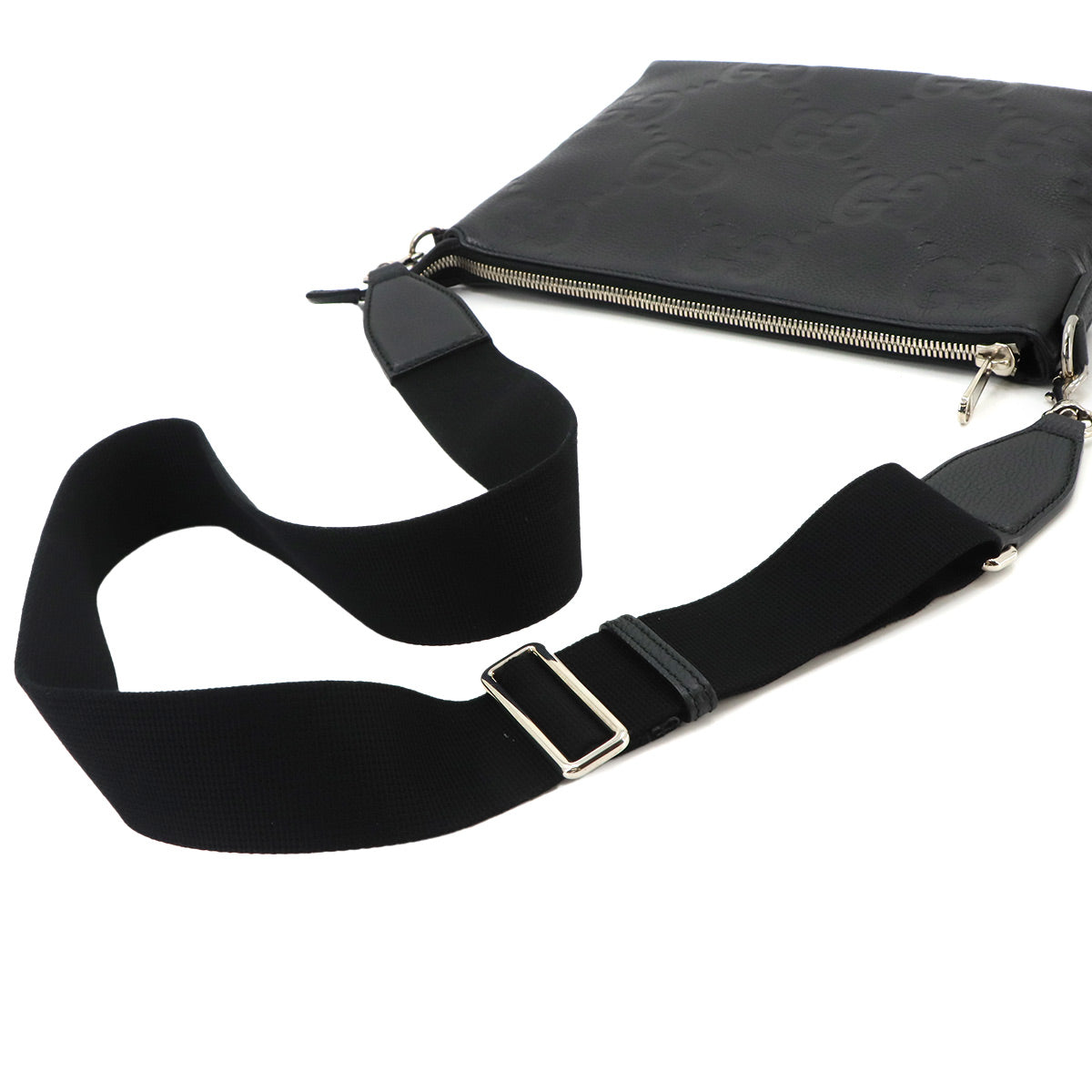 Jumbo GG Shoulder Bag Leather Black 696009 Purse