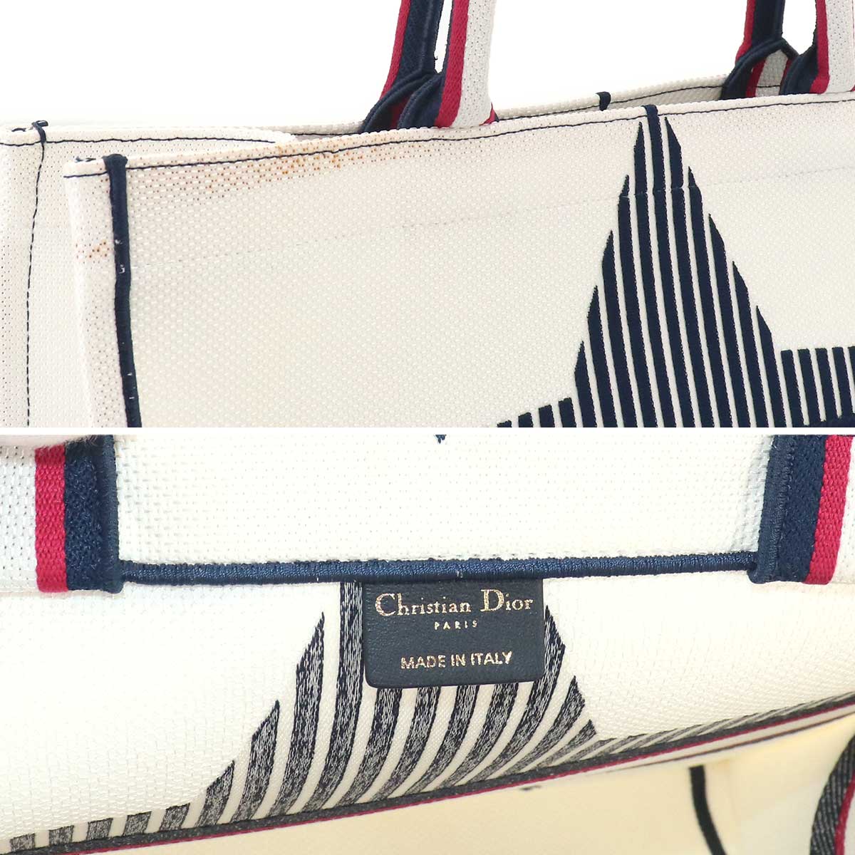 Alps Book Tote Large Bag Canvas White M1286ZRSE