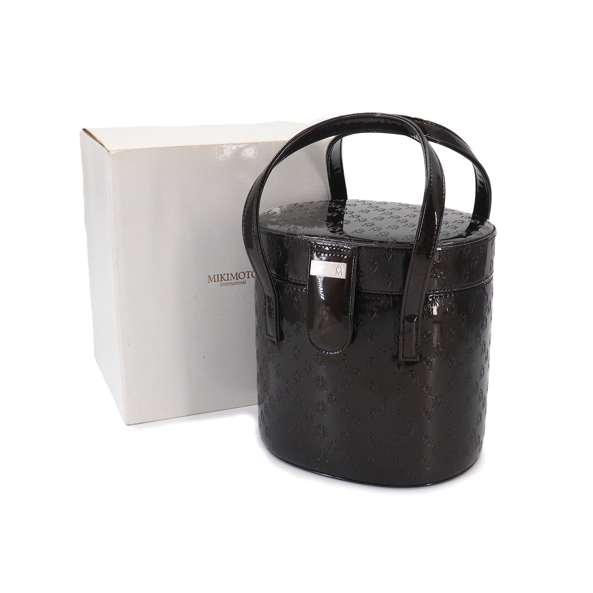 Hand Bag Patent leather Dark Brown Purse