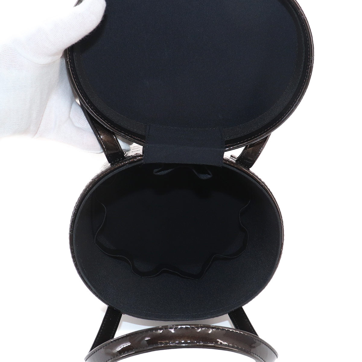 Hand Bag Patent leather Dark Brown Purse