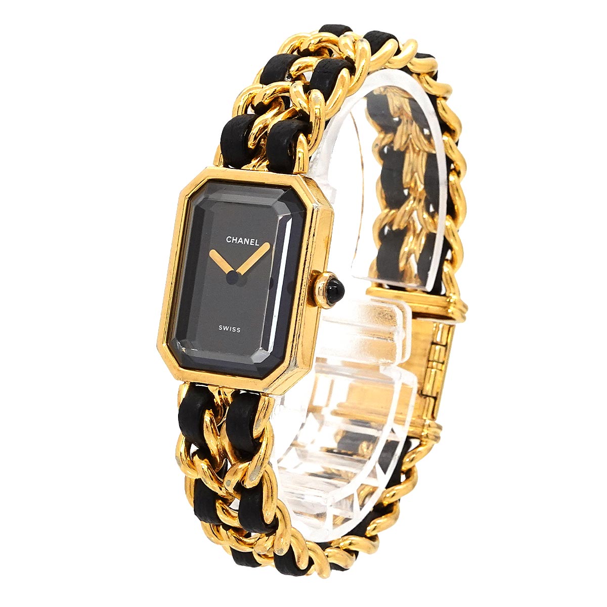 Premiere Size L H0001 Vintage Quartz Black Dial Ladies Watch