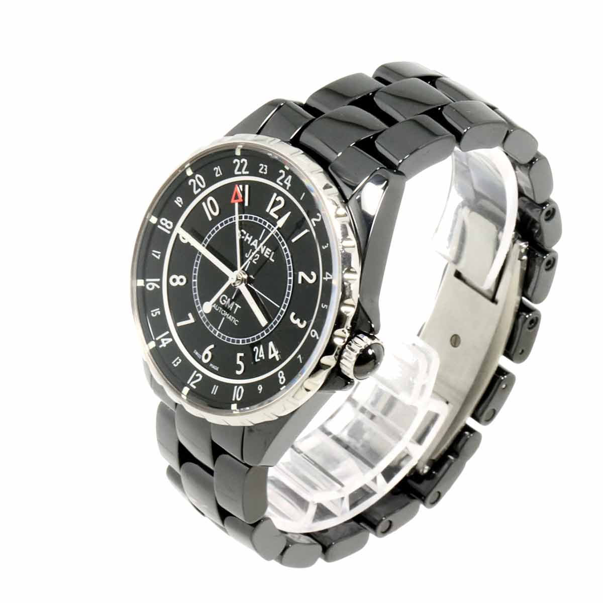 J12 GMT H3102 38mm Automatic Black Ceramic Mens Watch
