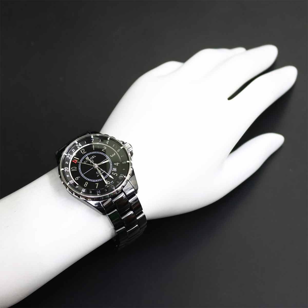 J12 GMT H3102 38mm Automatic Black Ceramic Mens Watch