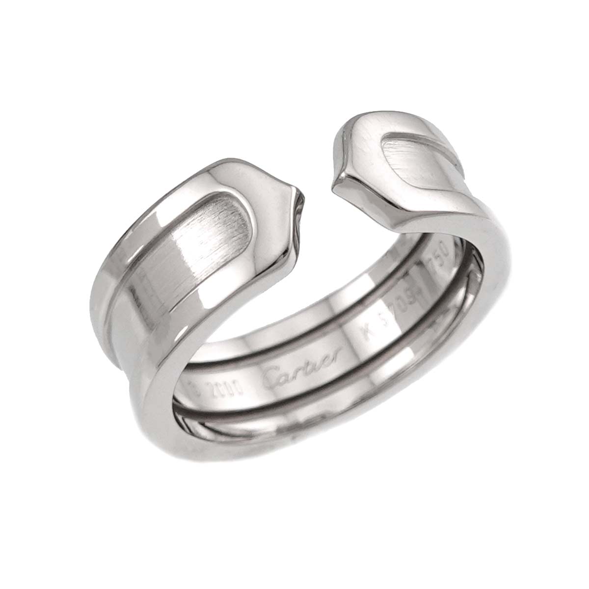 C2 SM Ring 18K WG 750 Size51 5.5-5.75(US)
