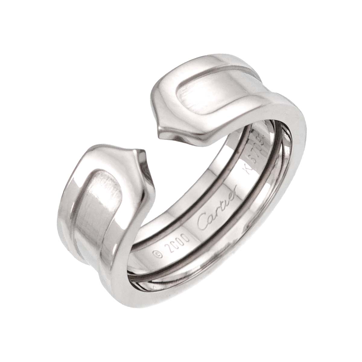 C2 SM Ring 18K WG 750 Size51 5.5-5.75(US)
