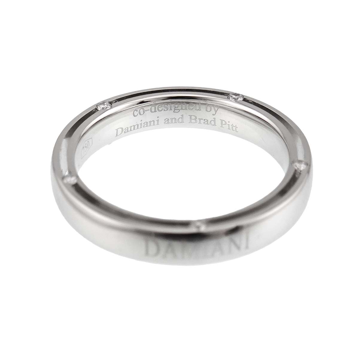 D-SIDE Diamond 10P Ring 18K White Gold 750 size5.5-5.75(US)