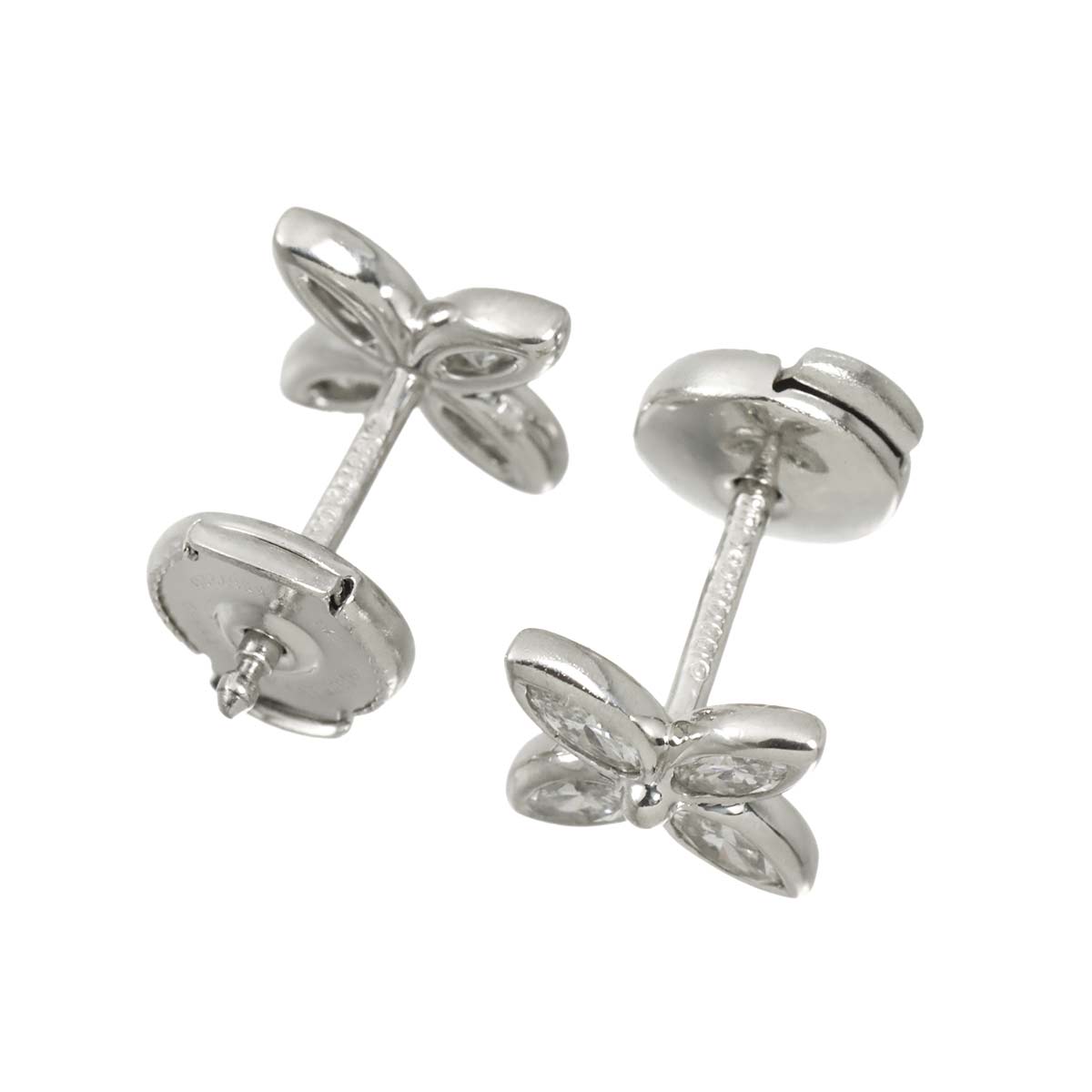 Victoria Diamond Small Earrings Pierced Pt Platinum