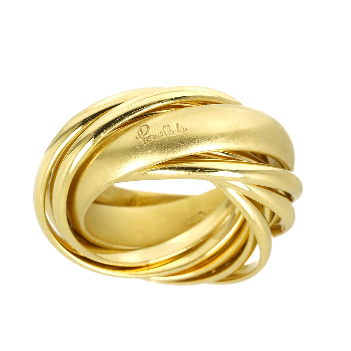 Ring 18K YG Yellow Gold 750 Size4-4.5(US)