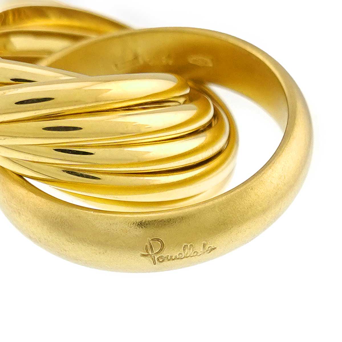 Ring 18K YG Yellow Gold 750 Size4-4.5(US)